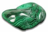 Banded Polished Malachite Specimen - Congo #255245-1